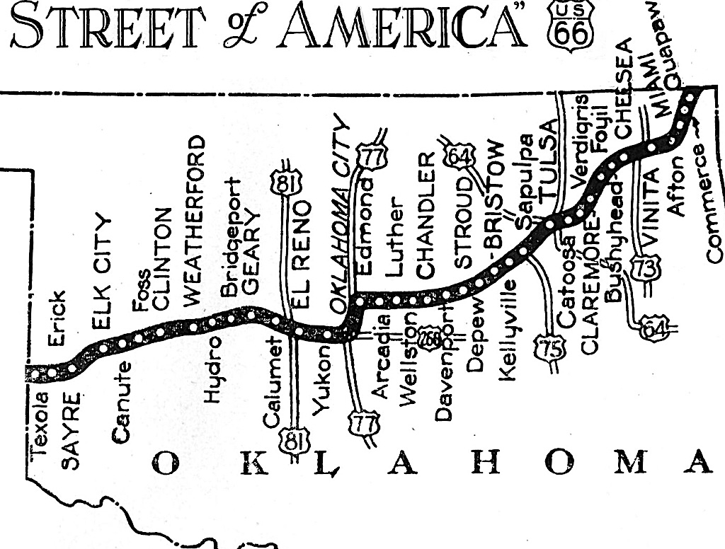 OK ROUTE 66 MAP