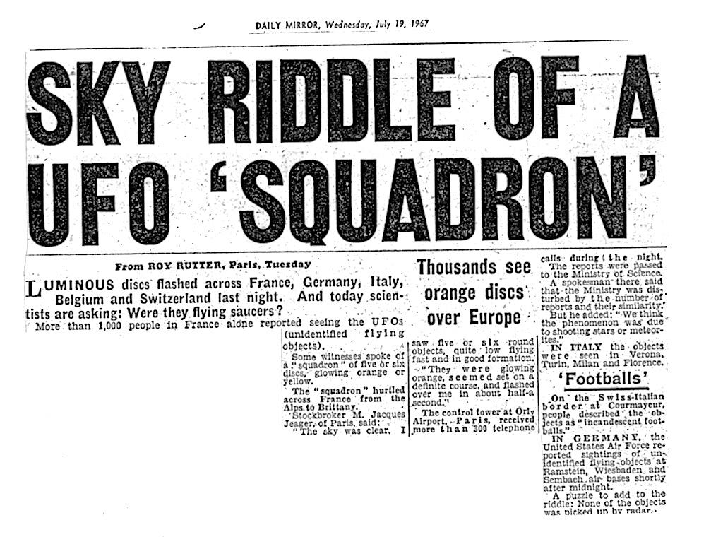 UFO 1967 JULY19 DAILY MIRROR