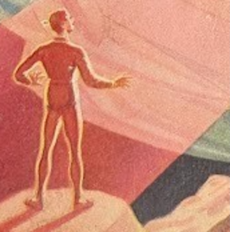 RED BEAM MAN ILLUSTRATION RED BEAM MAN ILLUSTRATION