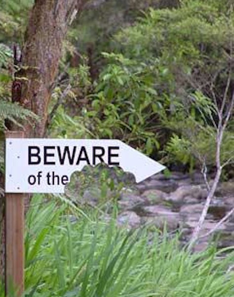 BEWARE SIGN