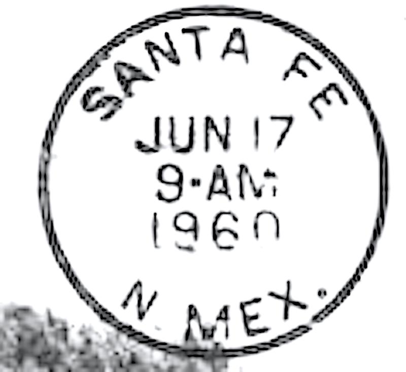 SANTA E STAMP 1960 BW