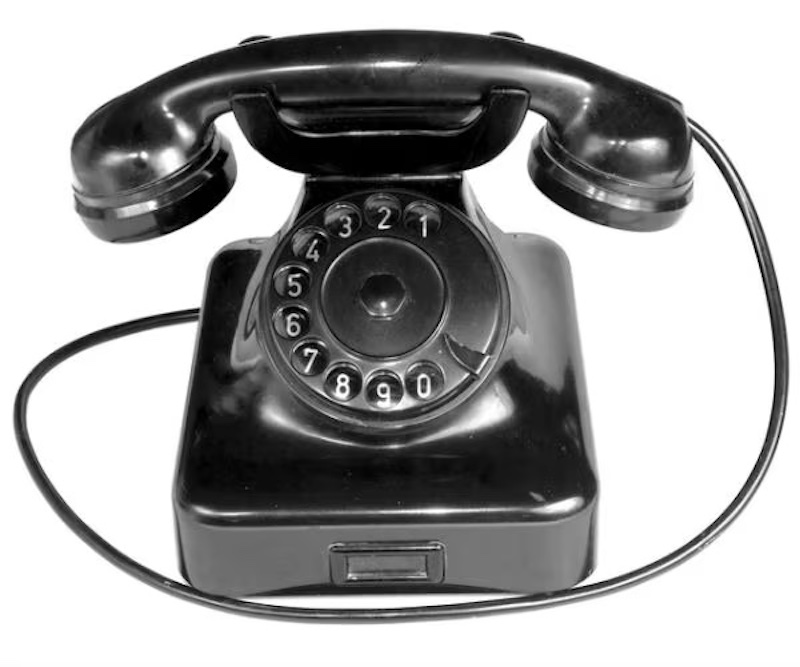 TELEPHONE BLACK DIAL CIRCLE TYPE